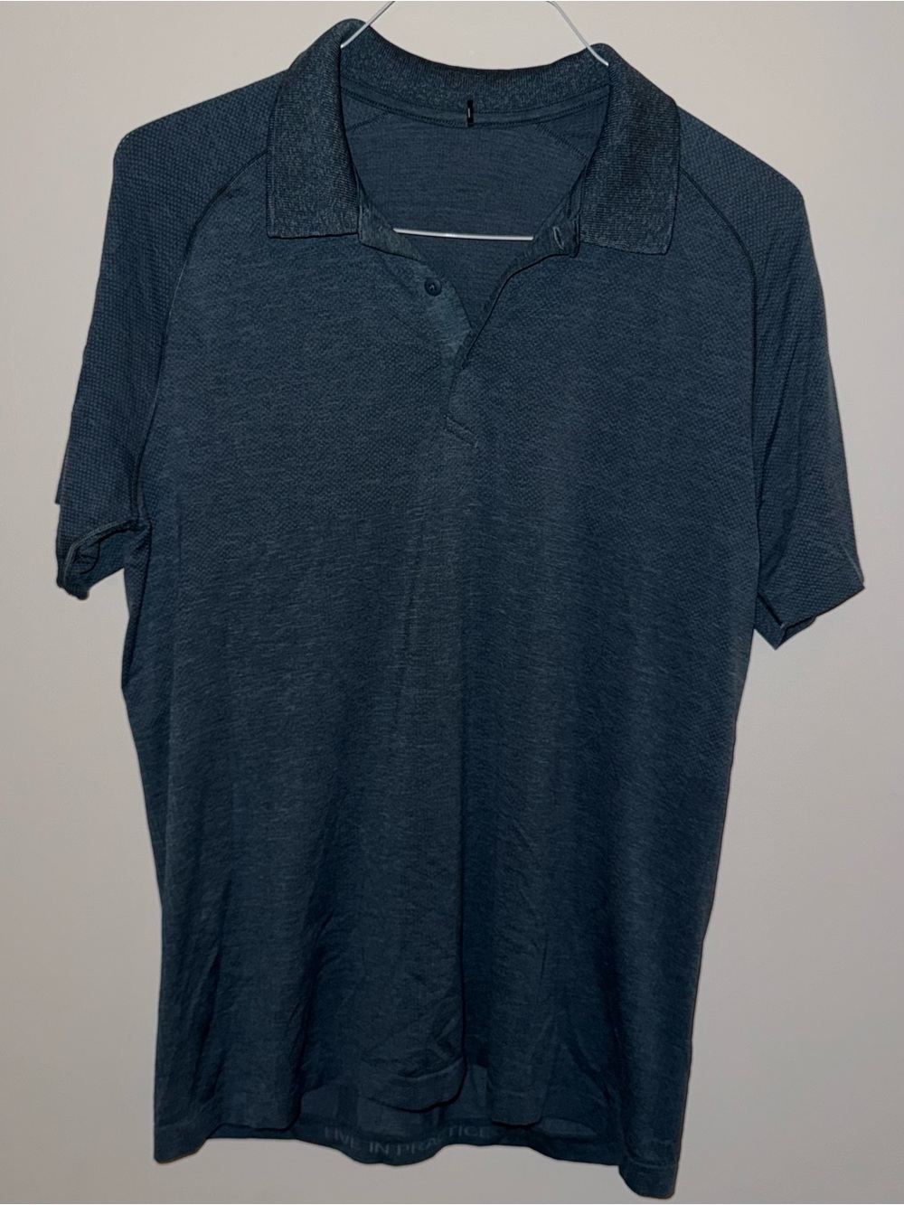 Lululemon Classic Dark Blue Metal Vent Tech Polo Shirt